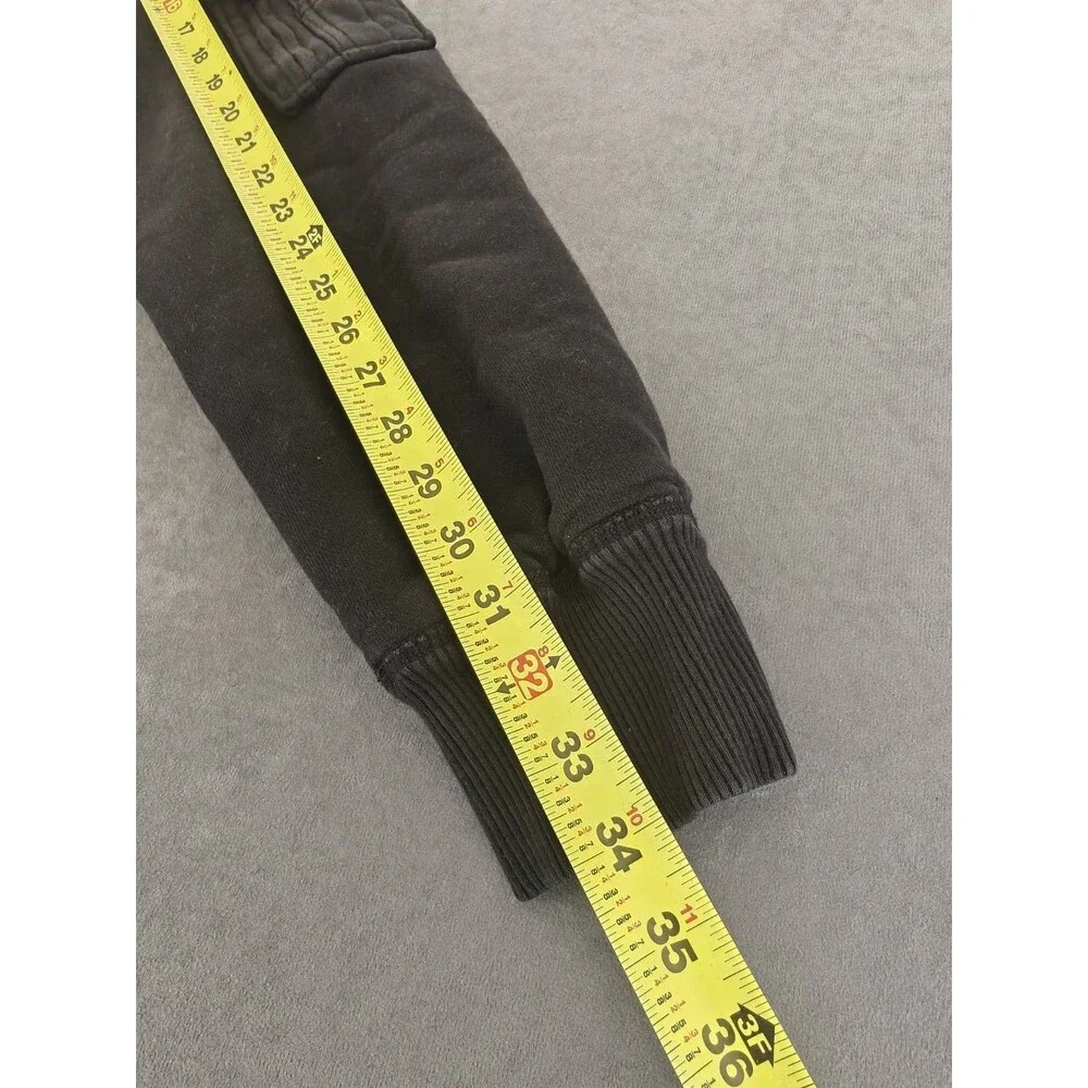 American Eagle Outfitters Sherpa Lined Jacket Mens Large Black Full Zip